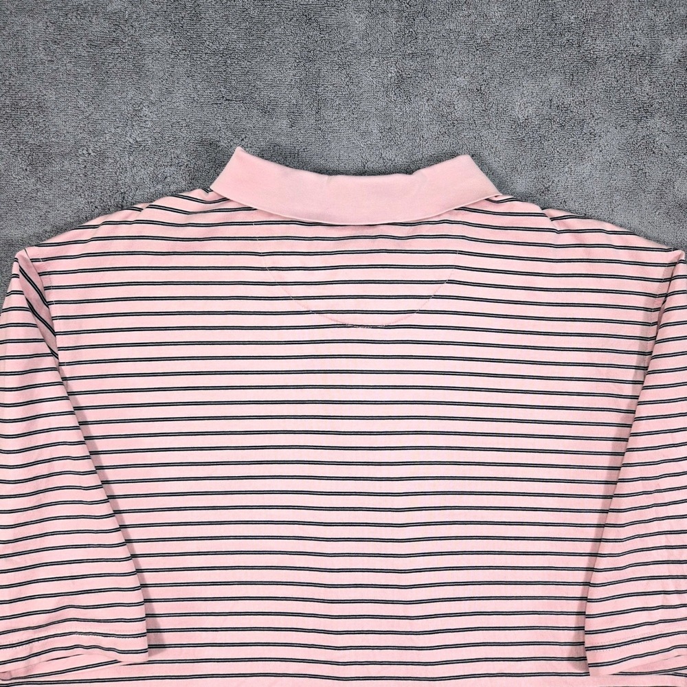 Fairway & Greene Polo Shirt Mens XL Pink Striped Excellent Kinloch Golf Top - Picture 13 of 13
